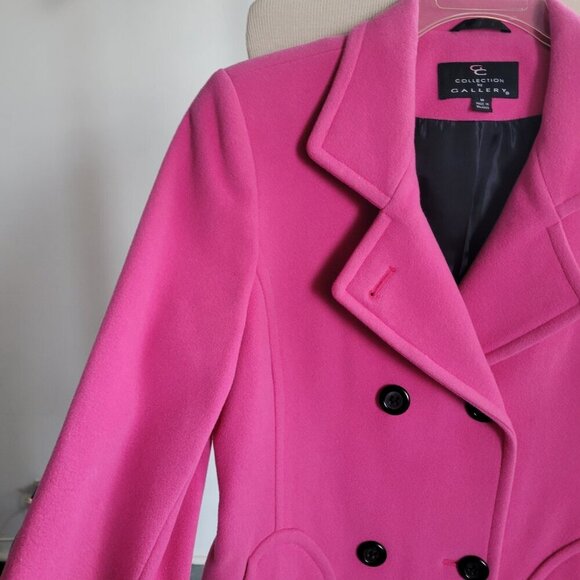 GALLERY COLLECTION FUSHIA/PINK WOOL BLAZER (Size: Medium) - Picture 5 of 15